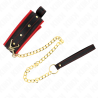 Kink - Collier Avec Laisse En Tissu Uni Ajustable 33-48 Cm X 5,7 Cm